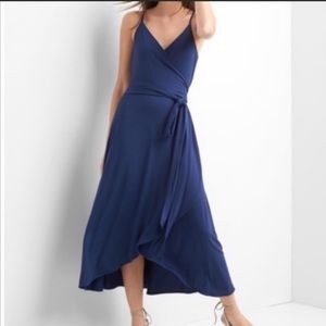 Navy Blue Wrap Dress